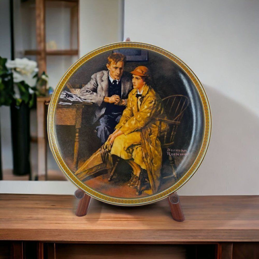 1983 Confidine In The Den Norman Rockwell Collector Plates